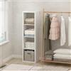 Furinno Cubic Scaffale Organizzatore Multiuso Aperto per Abbigliamento e Armadio, 4 Cubi, Bianco