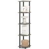 Furinno TURN-N-TUBE Scaffale Angolare, Libreria Angolare a 5 Ripiani, Scaffali di Stoccaggio Aperti, per Organizzazione e Ripostiglio, Soggiorno, Home Office, Garage, Camera da Letto, Rovere Grigio