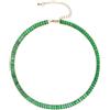 Clearine Collana con zirconi cubici scintillanti choker classica in oro, collana tennis per donna, Zirconia cubica