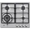 La Germania P604LLAGXV Piano Cottura A Gas 60cm In Acciaio Inox, 4 Fuochi, 1 Wok da 4 Kw Griglie In Ghisa, Comandi Con Manopole, Accensione One Hand