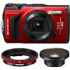 OM SYSTEM Tough TG-7 Kit Fisheye - Rosso