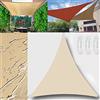 HUAXIQUE Tenda da Sole Tenda a Vela Impermeabile Rettangolo Quadrato Triangolare Tendalino 4x4x4m Tenda da Sole Telo Parasole Ombreggiante per Esterno Terrazzo Balcone Giardino Bianco Crema