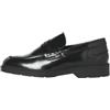 JACK & JONES Jack&Jones JFWDAX Leather Loafer STYD LN Slipper, Black, 43 EU, Nero, 43 EU
