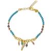 LUXURY MILANO Bracciale simboli in argento 925 e spinelli color azzurro