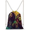 SMAZDFXX Zaino sportivo con coulisse a tema leone rasta giamaicano, ideale per palestra e sport, in tela, per uomo e donna.