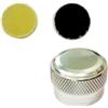Glewi Manopola del freno in lega di alluminio con guarnizione, diametro interno 11 mm, filettatura da 0,5 mm, per mulinelli da pesca, dado di regolazione fine nero (argento)