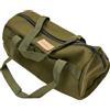 Drawup Borsa in tela per picchetti da campeggio, con manico, organizer per paletti, martello, corda, borsa per attrezzi da esterno, 35 x 15 x 15 cm, Verde militare, Organizer funzionale