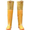 QEETRH Stivali da Pesca alla Coscia, Trampolieri in PVC Giallo(4.5)