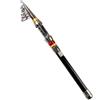 Vootnifig Canna da pesca telescopica da viaggio, 1,8 m-2,7 m, struttura in carbonio con guide di flusso lisce, per sessioni (2,4)