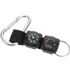 Angoily Bussola per Escursionismo con Clip Moschettone e Termometro Preciso in Metallo e Silicone per Avventure Outdoor e Accessori per Zaini Neri