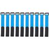 Drawup Cinture per canna da pesca, 10 pezzi, cinghie elastiche riutilizzabili per organizzare l'attrezzatura, cravatta per canna da pesca con esche da pesca 25 x 3 cm (blu)