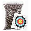 Gadgetking 1000 palline di fango + bersaglio catapulta munizioni colpo 9 mm 10 mm cuscinetti a sfera in argilla bersaglio caccia pratica tiro poligono solido rotondo munizioni