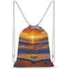SMAZDFXX Tramonto sull'oceano Amore Zaino con coulisse Sport Palestra Borsa a tracolla in tela per uomo e donna