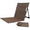 KQFCAZRE Sedia Sdraio Mare Pieghevole con Schienale Imbottito Cuscino Seduta da Esterno Portatile Supporto Schiena Leggero Adatta per Campeggio Trekking Pesca, Marrone
