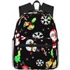 ybhgvc Merry Christmas 1 Print Unisex Leggero Impermeabile Casual Zaino per pendolari quotidiani Viaggi Weekend