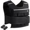 ZELUS Giubbotto Zavorrato Regolabile 10/20kg Gilet Zavorrato Regolabile | Pesi in Ferro Rimovibili Nylon Rinforzato Cinghie Regolabili Strisce Riflettenti per Corsa Palestra Allenamento Forza