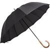 Generic HLTYGWX Ombrelli Ombrello da Golf Leggero Ombrello da Golf Leggero da 42 Pollici Ombrello a Bastone Grande Antivento Manico con Gancio in Legno J Ombrello in Canna ad Asciugatura Rapida Ombrello da