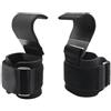 ZGXNYI Ganci Palestra 2/1PC Impugnature a gancio for sollevamento pesi con fasce for polsi Cinghia for barra for palestra Trazioni for fitness Guanti for(Black-A-2PCS)