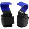 ZGXNYI Ganci Palestra Impugnature a gancio for sollevamento pesi con fasce for polsi, cinghia for barra manuale, guanti da palestra for trazioni e fitness(2PCS-Blue)