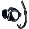 SEAC Set Elba, Set Snorkeling con Maschera Subacquea in Silicone Ipoallergenico e Snorkel per Adulti