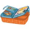 p:os Pokémon Scatola Porta Pranzo Bambini con 3 Scomparti - Lunch Box in Plastica con Clip di Chiusura - Contenitore Snack per Scuola e Asilo - Design con Pikachu