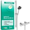 hansgrohe Activera Select S - Set doccia con termostatico Ecostat Fine, doccetta a risparmio idrico (EcoSmart, 2 getti), tubo flessibile e asta doccia (0,65 m), cromo, 28876000