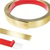 Yunlaishaocer Striscia decorativa autoadesiva in lamiera di acciaio inox, 5 m x 1,5 cm, per pareti, stucco, in acciaio inox, per camino, cornici a specchio, mobili e decorazioni per la casa, oro spazzolato