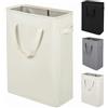 ZERO JET LAG Cesto portabiancheria sottile con manici, pieghevole, piccolo, sottile, in tessuto sporco, 45 l (55,9 cm, beige)