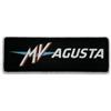 4R Quattroerre.it Patch Toppa Ricamata Scritta per MV Agusta, Ricamo Alta Definizione, Termoadesiva, Made in Italy, Licenza Ufficiale, 100 mm (Nero)