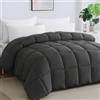 STWIENER Trapunta extra large per letto king size Plus, con linguette angolari, extra large, leggero, invernale, caldo, morbido, piumone, 304,8 x 325,1 cm (grigio)