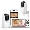 momcozy BM04 Baby Monitor video e audio con 2 Telecamere WiFi, 1080P 5"
