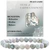 Bivei Jade di Pace - Armonia Calma - signora braccialetto perline 6mm semiprezioso cristallo naturale elastico elastico cristallo accessori regalo di yoga