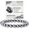 Bivei Ematite - Messa a terra - signora braccialetto perline 8mm semiprezioso cristallo naturale elastico elastico cristallo accessori regalo di yoga Large