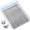 DIWINSH Manga Ciglia Finte Ciuffetti 140 Pezzi Wispy Estensioni Ciglia Individuali 10-14 mm Lash Extension D Curl Naturale Sottili Finte Ciuffetti Con Nastro Trasparente Invisibile