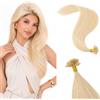 Rich Choices Extension Capelli Veri Cheratina Invisibili e Naturali U Tip Pre Bonded Extension Cheratina Capelli Veri 25 Ciocche 60cm 25g #24 Biondo Miele