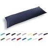 Gyulin Federa per cuscino corpo in cotone 100% 300 fili stile busta 4,6 piedi protezione cuscino copricuscino senza cerniera solo federa senza inserto 20 x 54 /51cm X 137cm blu navy