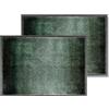 Schöner Wohnen Kollektion Zerbino antiscivolo, lavabile, per interni, colore verde foresta, set da 2 pezzi, 67 x 100 cm