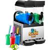 Royal Catering Granitore Sorbettiera Macchina per il gelato RCSL 2/15 (230 V, 770 W, 2 x 12 L, R290, Senza BPA)