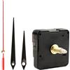 Bgfaquri Kit meccanismo silenzioso per orologio al quarzo, movimento di ricambio per orologio, alimentato a batteria con movimento silenzioso, albero lungo e corto, 3 set di lancette per orologio, facile