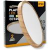 GASIASHOP SRL UNIVERSO LV-230-L3C PLAFONIERA ULTRA SLIM ROTONDA EFFETTO LEGNO SMD LED 18W Ø23CM IP40 CCT 3 IN 1 CAMBIA COLORE LUCE