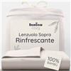 Bambaw Lenzuolo una piazza e mezza bambu, 180x290 cm, Lenzuola antiacaro, Biancheria da letto morbida, Lenzuola bambu anallergiche, Lenzuolo refrigerante letto una piazza e mezza (Sabbia)