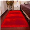 KXCR Tappeto Super Morbido Tappeto Imitazione Lana Soggiorno Tappeti Soffice Lavabile Moderno Tappeto Pelo Lungo Carpet per Camera da Letto, Tappetino per Divano (Color : Red, Size : 50x80cm)