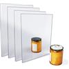 PEPOYO AI Specchio Adesivo da Parete, 4 pezzi, 25 x 20 cm Specchi decorativi da parete, Specchio Quadrato, per bagno, soggiorno, ufficio, decorazione
