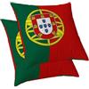 ggaimwf Bandiera Fodera per cuscino Bandiera del Portogallo Cuscini per divano Bandiera Bandiera nazionale Copricuscini Casa Federa decorativa Sedia Camera da letto Soggiorno 45x45cm Set di 2
