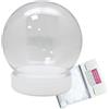 SNOWGLOBE for you - DO IT YOURSELF Set fai da te con sfera di neve in plastica con 1 x neve | Do it Yourself set sfera | forma rotonda 90 x 110 mm | base bianca | doppio fondo | 40134