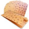 Buabi Sacchetti carta kraft marrone con Disegno Stampato. Borsa pane sandwich dolci pasticceria biscotti frutta spuntino pranzo (200unit 20x12cm)