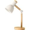 himmel Lampada da tavolo,Lampada da tavolo in legno regolabile,Lampada da scrivania per bambini per camera da letto, soggiorno, attacco E27 lettura accanto alla lampada (bianco)