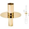 EDZARD Tappo per Bottiglia portacandela, Acciaio pregiato nichelato, Color Oro, Altezza 8 cm