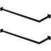 ML DESIGN modern living ML-Design Set di 2 Appendiabiti Porta Asciugamani a L Attacco a Parete 90x30 cm in Acciaio Nero Bagno Cucina Soggiorno Balcone Camera da Letto Porta Salviette da Muro Salvaspazio Peso Supportato 50 kg
