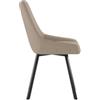 STONES HOME FURNITURE Fox - Sedia in microfibra beige 4 pz